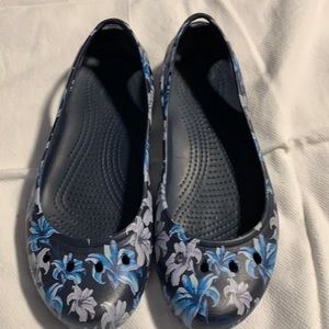 Floral Crocs flats